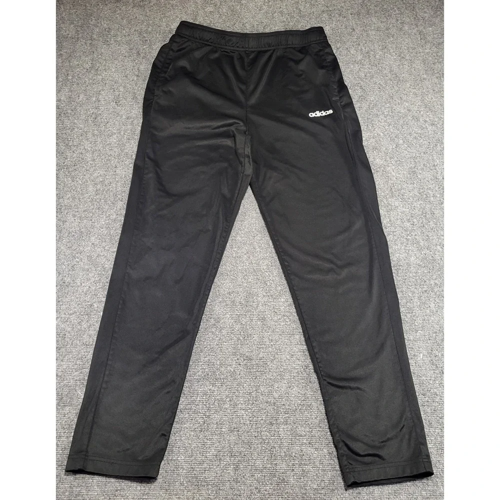 ADIDAS DV2470 TRAINING BASICS TRACK PANTS BLACK/WHITE (J79G) MEN'S SIZE X-LARGE